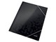 Mapper og Clipboards - Leitz 3-klap elastikmappe WOW A4 Sort - 39820095