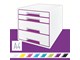 Arkivering & Opbevaring - Leitz Skuffekabinet Desk Cube  WOW 4-skuffer Lilla - 52132062