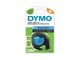 Papir, Fotopapir og Etiketter - DYMO Letratag plastiktape | sort på blå | 12mm x 4m rulle - S0721650