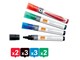 Konference & Præsentation - Nobo  whiteboard marker skrå spids 4 mm hurtigttørrende blæk, pakke/10 stk. Assorteret - 1915386