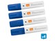 Konference & Præsentation - Nobo  Glide whiteboard marker bred skrå spids 10 mm hurtigttørrende blæk, pakke/4 stk. Blå - 1915389