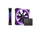 Kabinet Køler - NZXT F140 RGB DUO 2-pack & RGB Controller - Black - Kabinet køler - 140mm - Sort med RGB LED lys - 36 dBA - RF-D14DF-B1