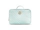 Anden personlig pleje - Gillian Jones 2-Rums Traincase - Ocean Quiltet nylon - 10007-14