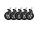 Gamer Stol - DUTZO Premium 3" Rubber Caster for IKEA Chairs - Black - Rubber - DGCAIK-75MMRBWU-BK