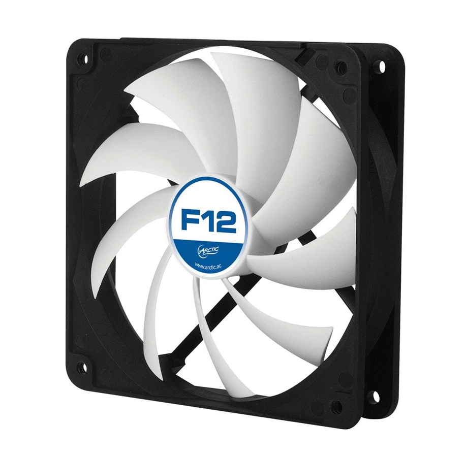 Kabinet Køler - Arctic F12 - Kabinet køler - 120mm - Sort med hvide vinger - 22 dBA - AFACO-12000-GBA01