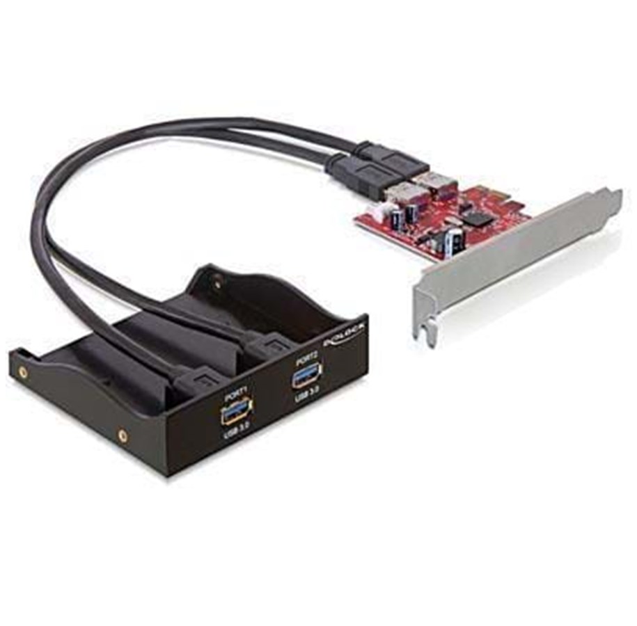 Controller - DeLOCK PCI-Express x1 kort USB 3.0 2xT - 61775