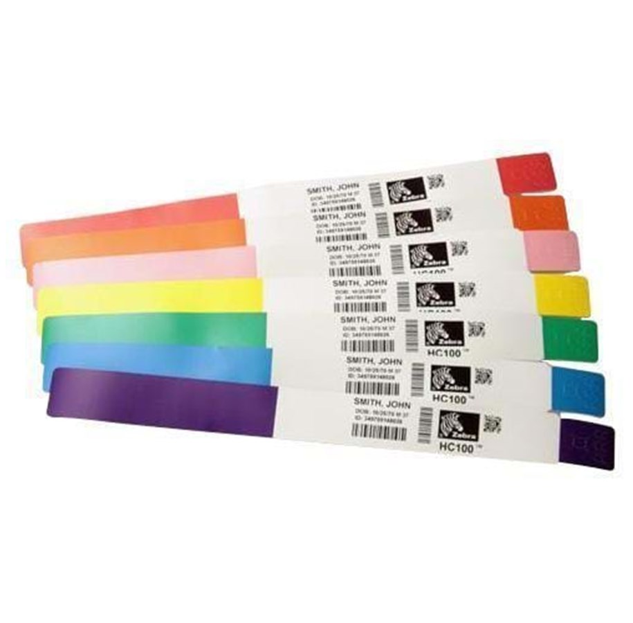 Papir, Fotopapir og Etiketter - Zebra Z-Band Splash - vattentät armbandsetikett - 10012717-1K