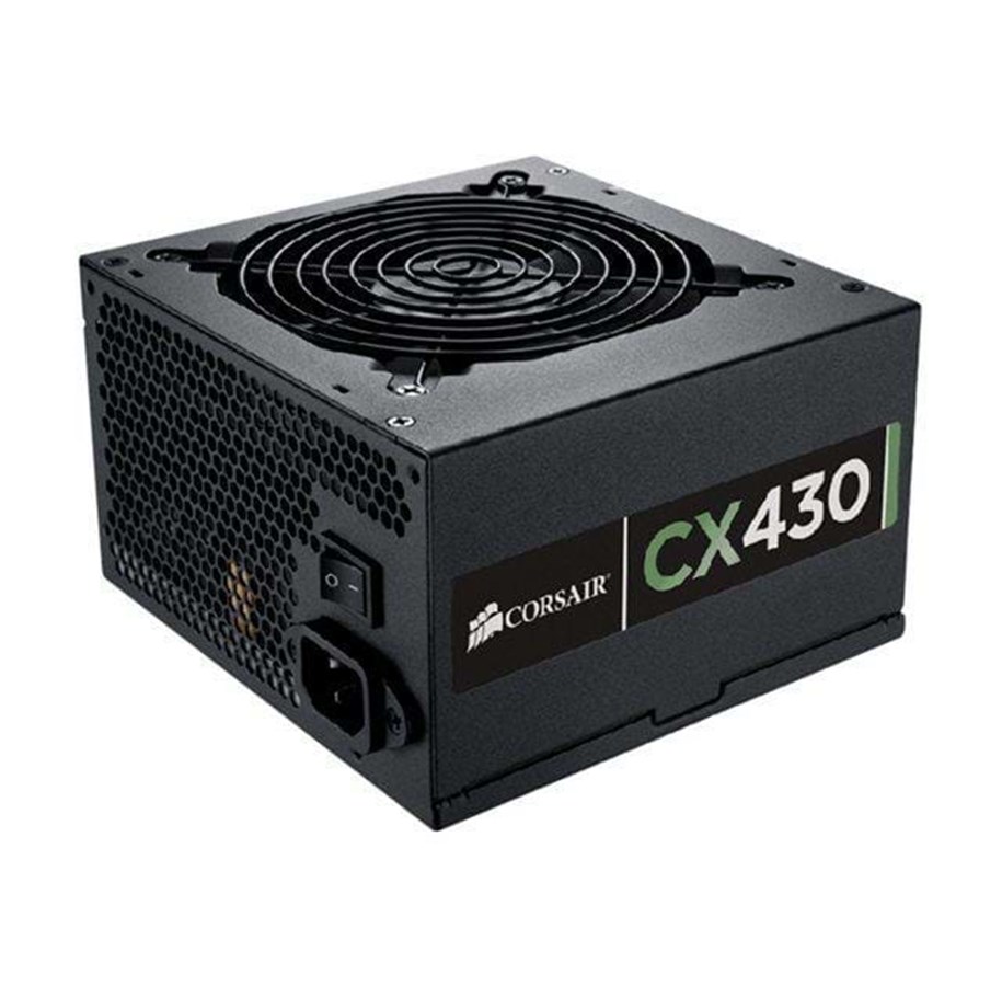 Strømforsyning - Corsair CX430 Strømforsyning - 430 Watt - 120 mm - ATX - 80 Plus Bronze certified - CP-9020046-EU
