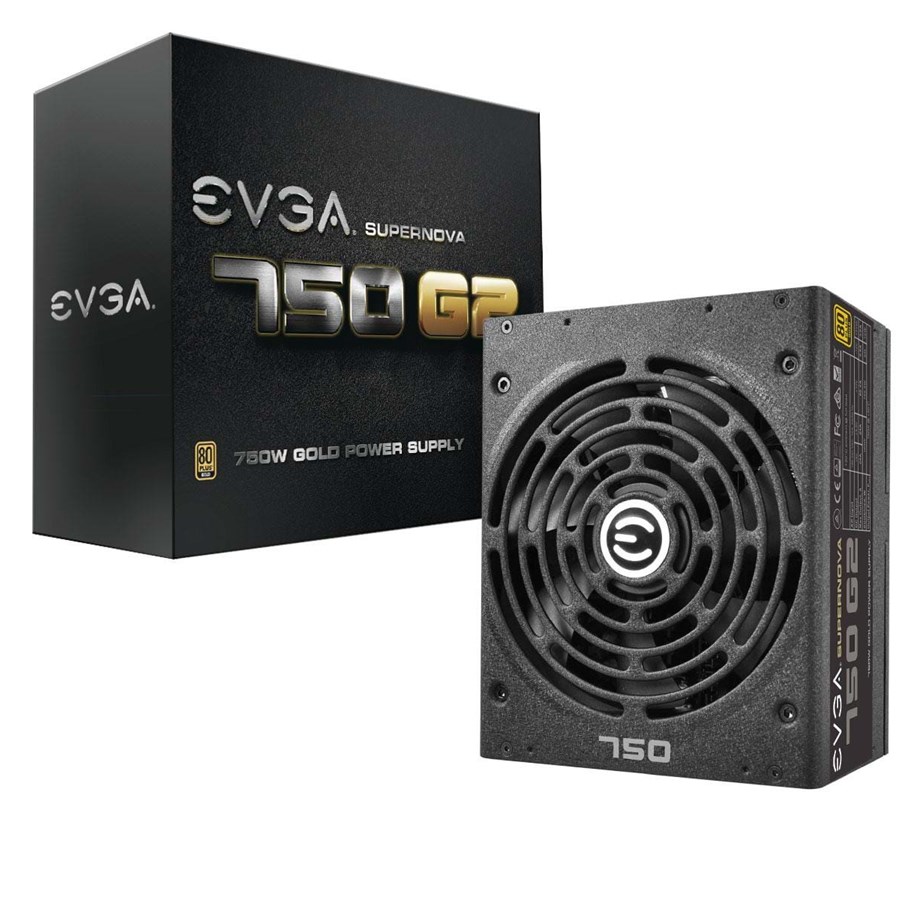 Strømforsyning - EVGA SuperNOVA 750 G2 Strømforsyning - 750 Watt - 140 mm - ATX - 80 Plus Gold certified - 220-G2-0750-XR