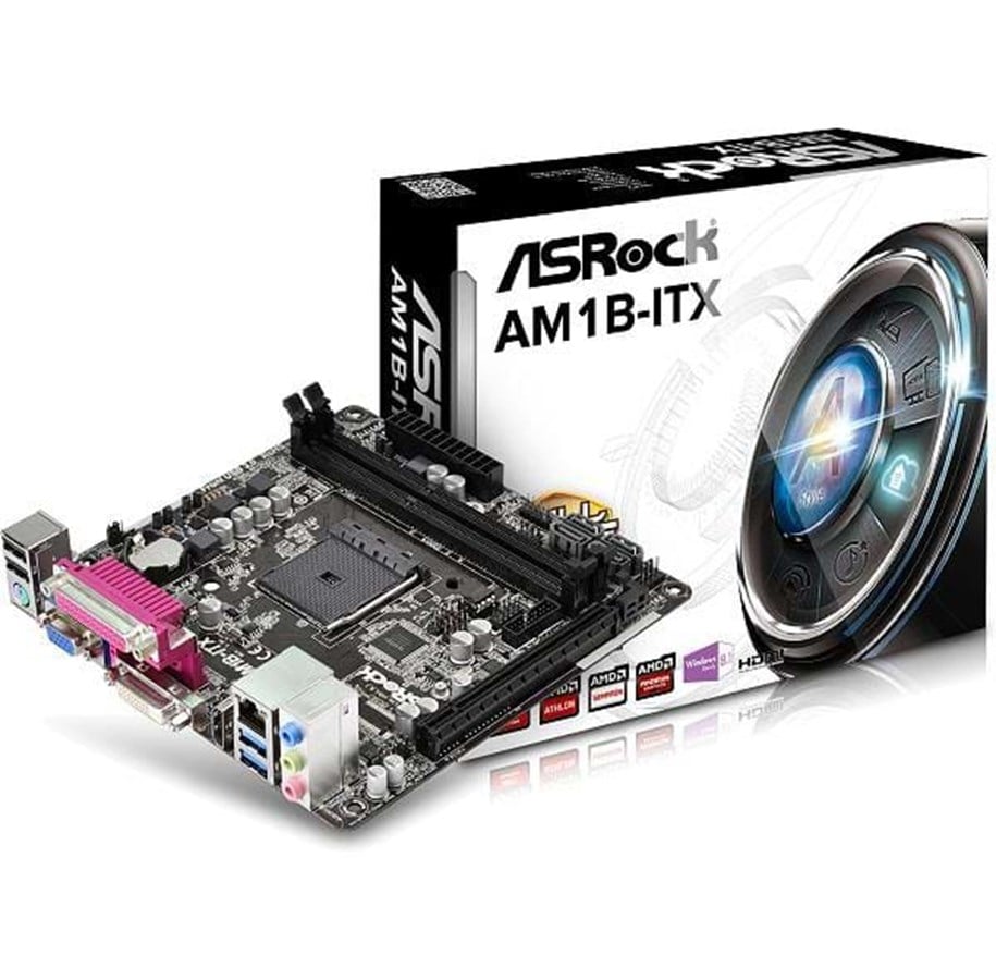 Bundkort - ASRock AM1B-ITX Bundkort - AMD built into CPU - AMD AM1 - DDR3 RAM - Mini-ITX - AM1B-ITX