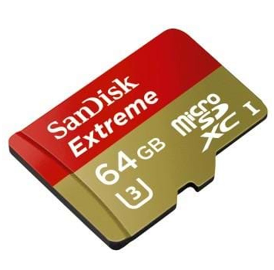 Hukommelseskort - SANDISK Extreme MicroSDXC U3 C10 - 64GB - SDSDQXN-064G-G46A