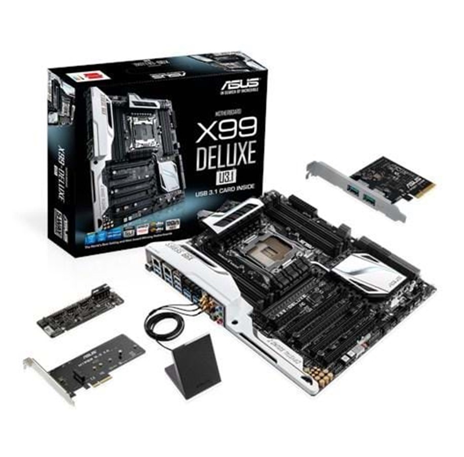 Bundkort - ASUS X99-DELUXE/U3.1 Bundkort - Intel X99 Express - Intel LGA2011-V3 socket - DDR4 RAM - ATX - 90MB0JF1-M0EAY0