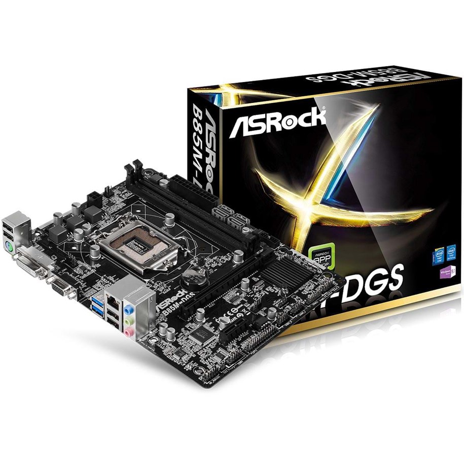 Bundkort - ASRock B85M-DGS Bundkort - Intel B85 Express - Intel LGA1150 - DDR3 RAM - Micro-ATX - B85M-DGS
