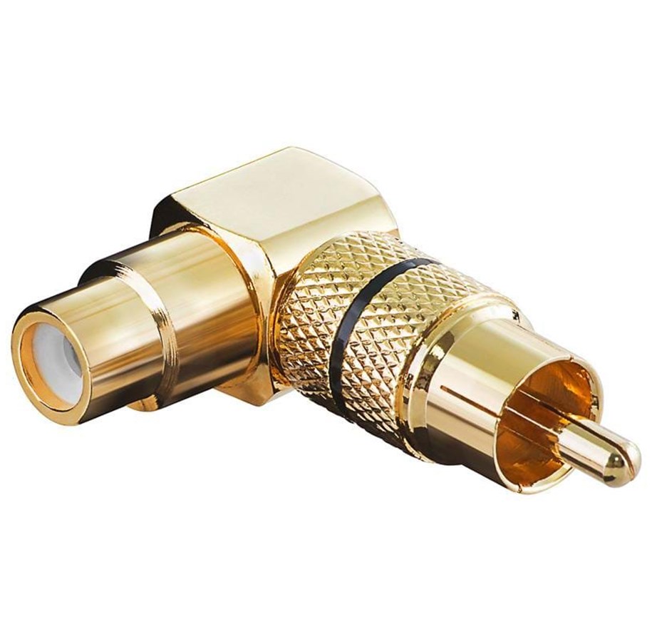 Audio kabel - Pro Audio adapter RCA 90° - Black - 4040849115905