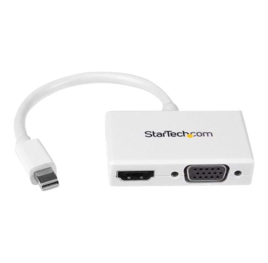 Skærmkabel - StarTech.com Travel A/V adapter: 2-in-1 Mini DisplayPort to HDMI or VGA converter video transformer - MDP2HDVGAW