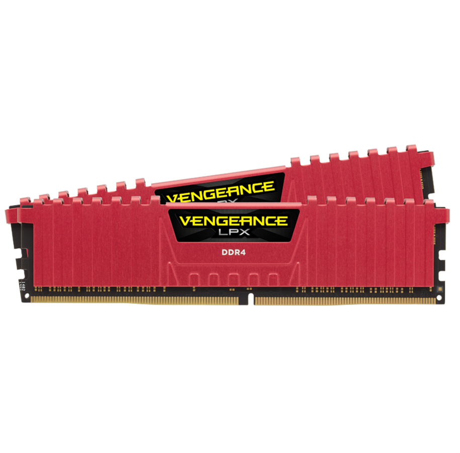 RAM - Corsair Vengeance LPX DDR4-2133 - 8GB - CL13 - Dual Channel (2 pcs) - Intel XMP - Rød - CMK8GX4M2A2133C13R