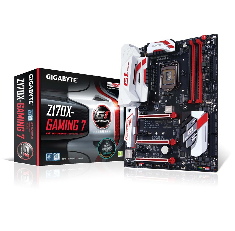 Bundkort - GIGABYTE GA-Z170X-Gaming 7-EU Bundkort - Intel Z170 - Intel LGA1151 socket - DDR4 RAM - ATX - GA-Z170X-Gaming 7-EU
