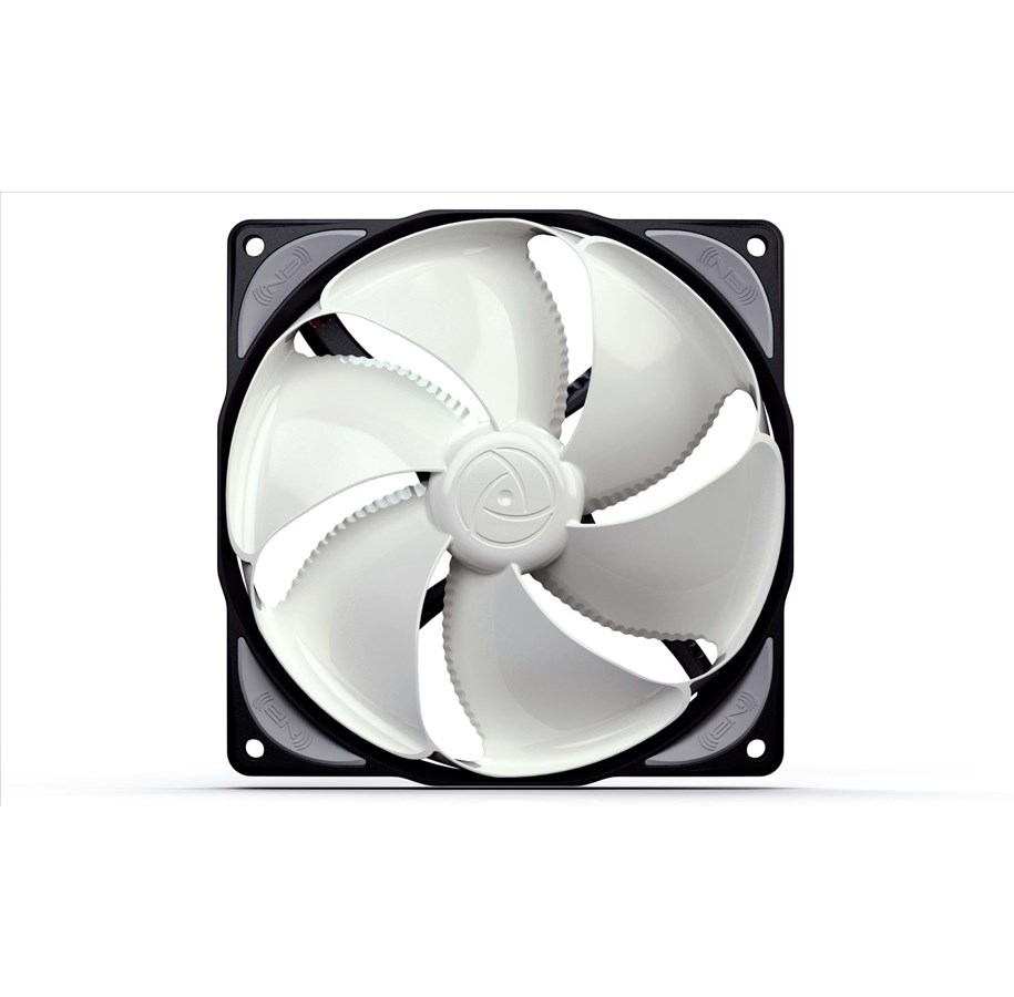 Kabinet Køler - Blacknoise eLoop B12-4 - Kabinet køler - 120mm - Sort med hvide vinger - 34 dBA - ITR-B12-4