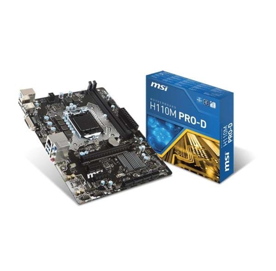 Bundkort - MSI H110M PRO-D Bundkort - Intel H110 Express - Intel LGA1151 socket - DDR4 RAM - Micro-ATX - H110M PRO-D