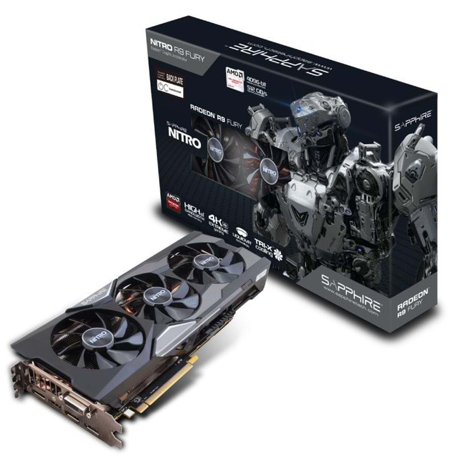 Grafikkort - Sapphire Radeon R9 Fury - 4GB HBM - Grafikkort - 11247-04-40G