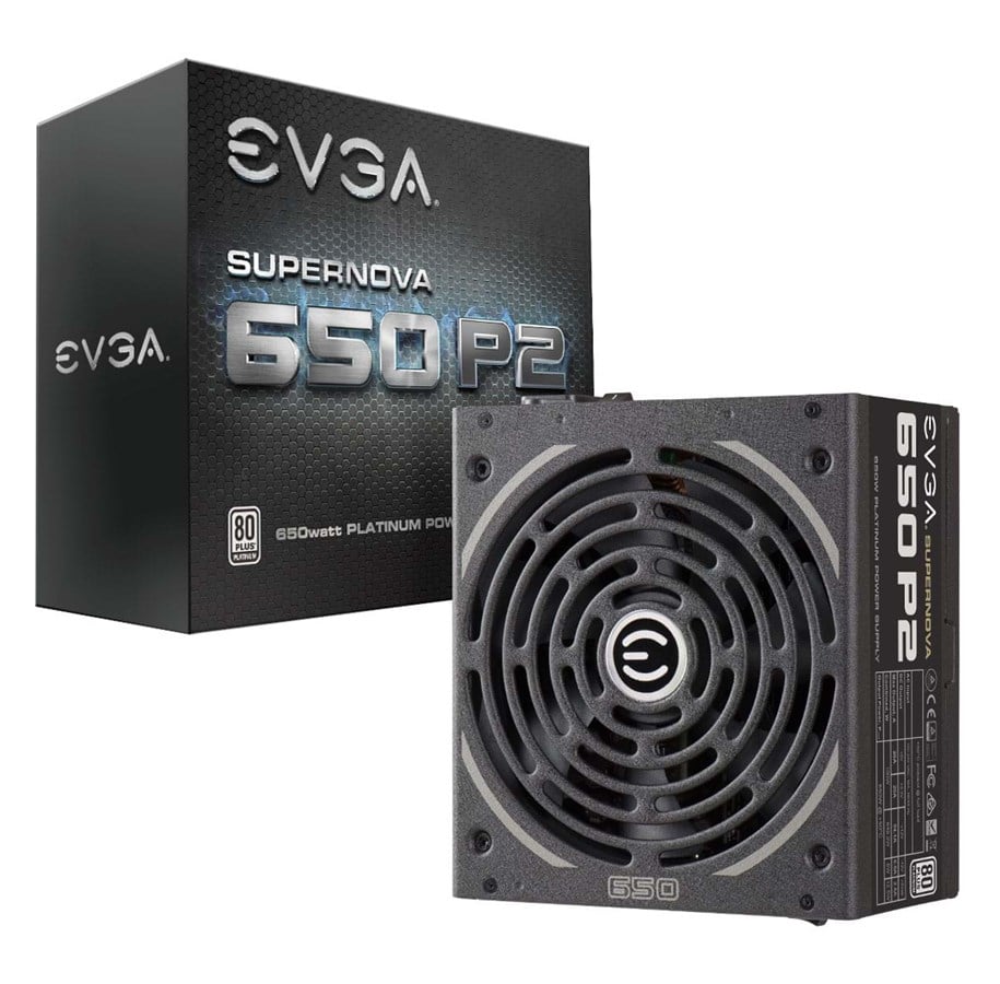 Strømforsyning - EVGA SuperNOVA 650 P2 Strømforsyning - 650 Watt - 140 mm - 80 Plus Platinum certified - 220-P2-0650-X2