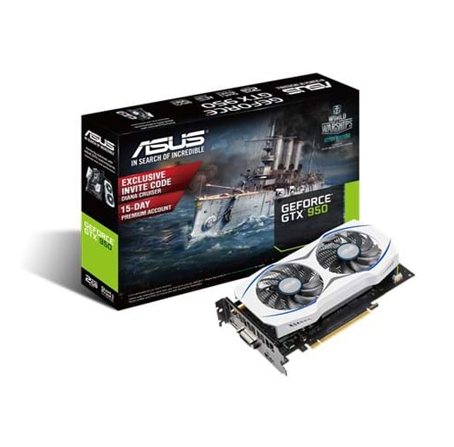 Grafikkort - ASUS GeForce GTX 950 - 2GB GDDR5 RAM - Grafikkort - 90YV08V7-M0NA00