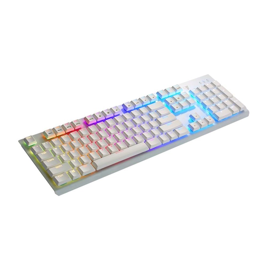 Tastatur - Tesoro GRAM Spectrum Kailh Blue WH - ND - Gaming Tastatur - Nordisk - Hvid - TS-G11SFL W (BL)-ND