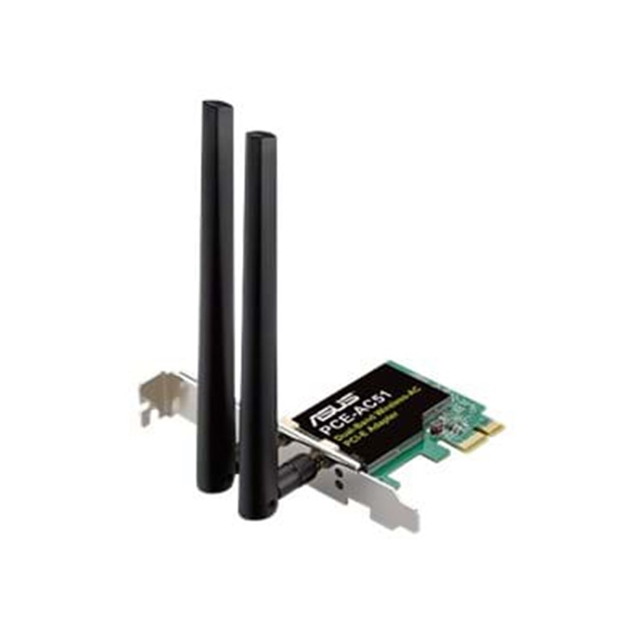 Netværksadapter (netkort, printserver mv.) - ASUS PCE-AC51 - 90IG02S0-BO0010