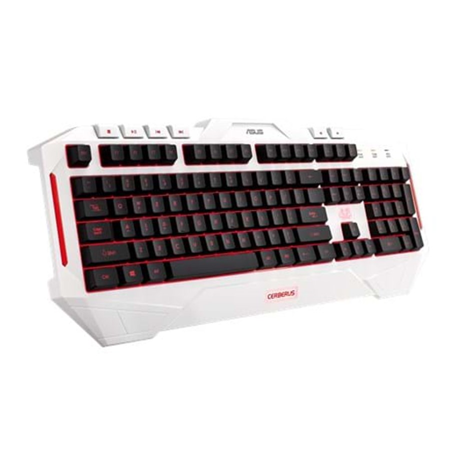 Tastatur - ASUS Cerberus Keyboard White - ND - Gaming Tastatur - Nordisk - Sort - 90YH00V1-B2OA00