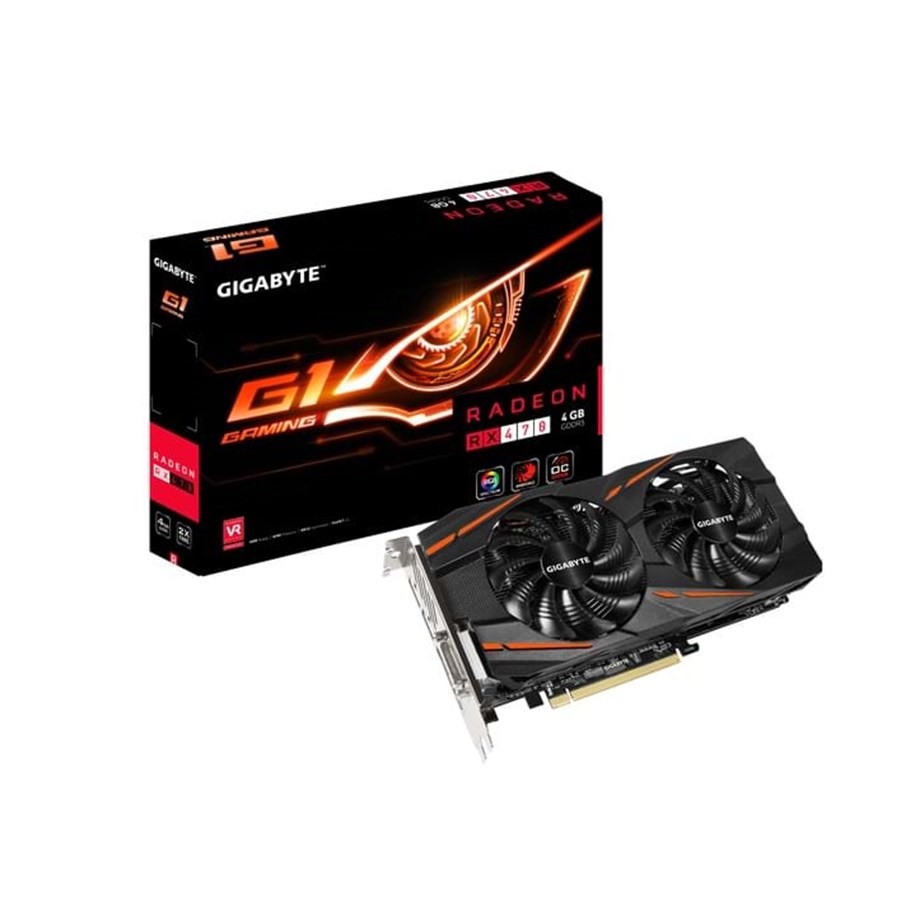 Grafikkort - GIGABYTE Radeon RX 470 G1 GAMING - 4GB GDDR5 RAM - Grafikkort - GV-RX470G1 GAMING-4GD