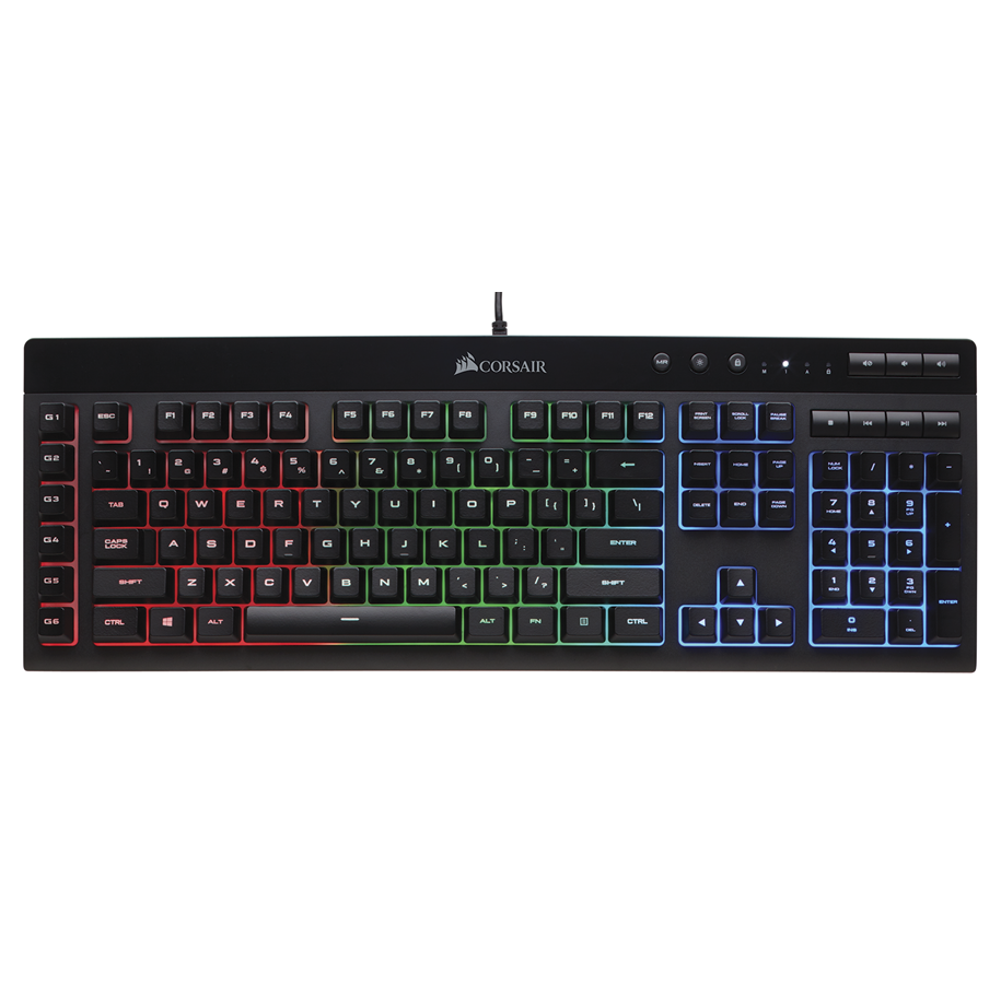 Tastatur - Corsair Gaming K55 RGB - ND - Gaming Tastatur - Nordisk - Sort - CH-9206015-ND