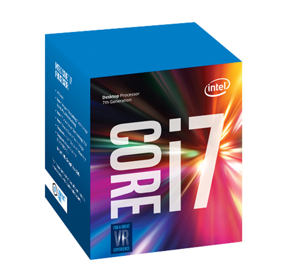 CPU - Intel Core i7-7700 Kaby Lake CPU - 4 kerner - 3.6 GHz - Intel LGA1151 - Intel Boxed (med køler) - BX80677I77700