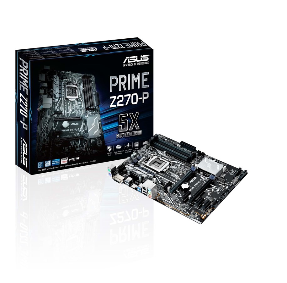 Bundkort - ASUS PRIME Z270-P Bundkort - Intel Z270 - Intel LGA1151 socket - DDR4 RAM - ATX - 90MB0SY0-M0EAY0