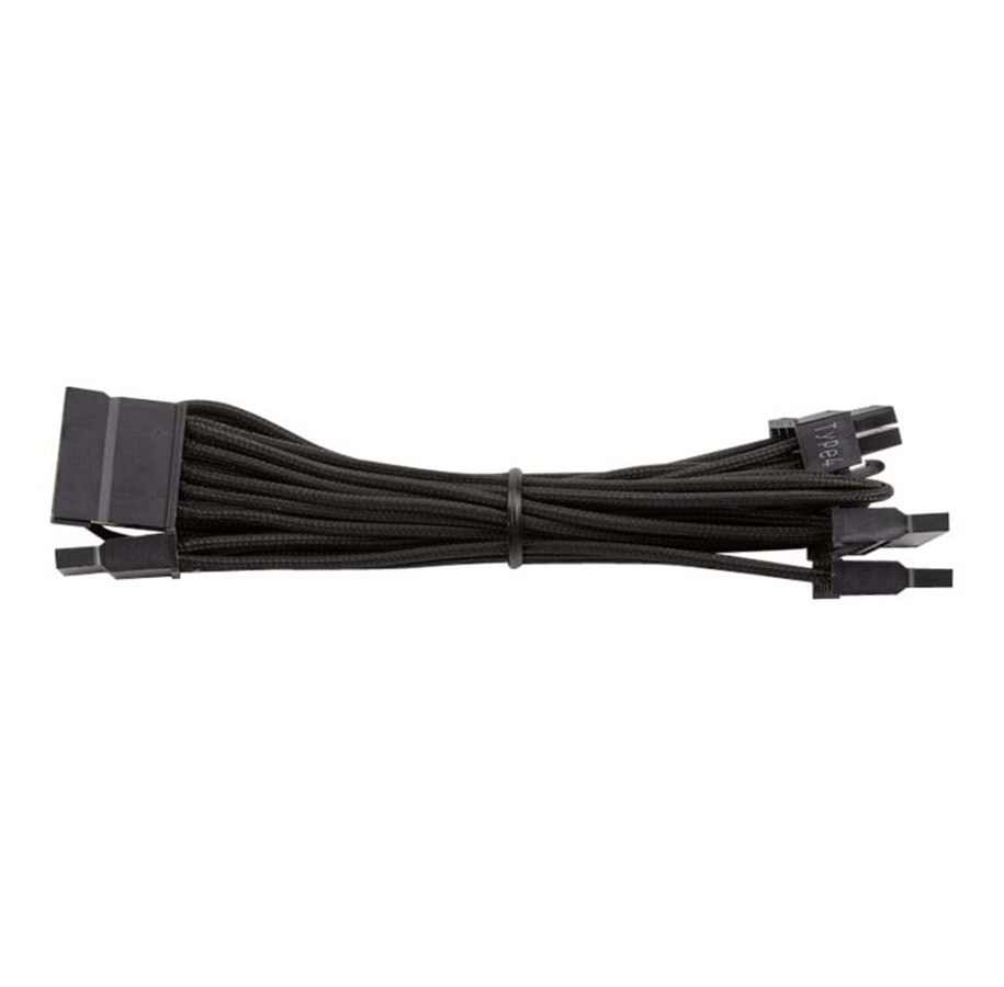 Strømkabel (intern) - Corsair Premium Individually Sleeved SATA Cable Type 4 (Generation 3) - Black - CP-8920186