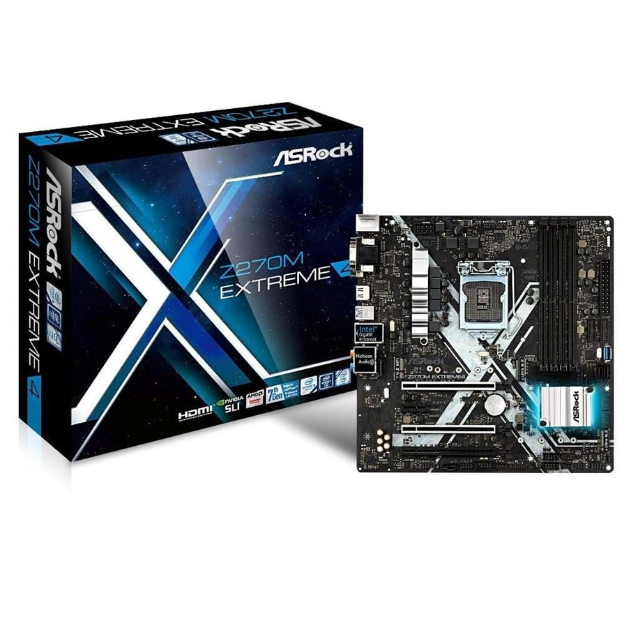 Bundkort - ASRock Z270M Extreme4 Bundkort - Intel Z270 - Intel LGA1151 socket - DDR4 RAM - Micro-ATX - Z270M Extreme4