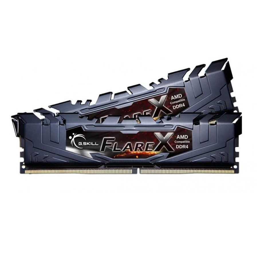 RAM - G.Skill Flare X DDR4-3200 - 16GB - CL14 - Dual Channel (2 pcs) - AMD Optimized - Sort - F4-3200C14D-16GFX