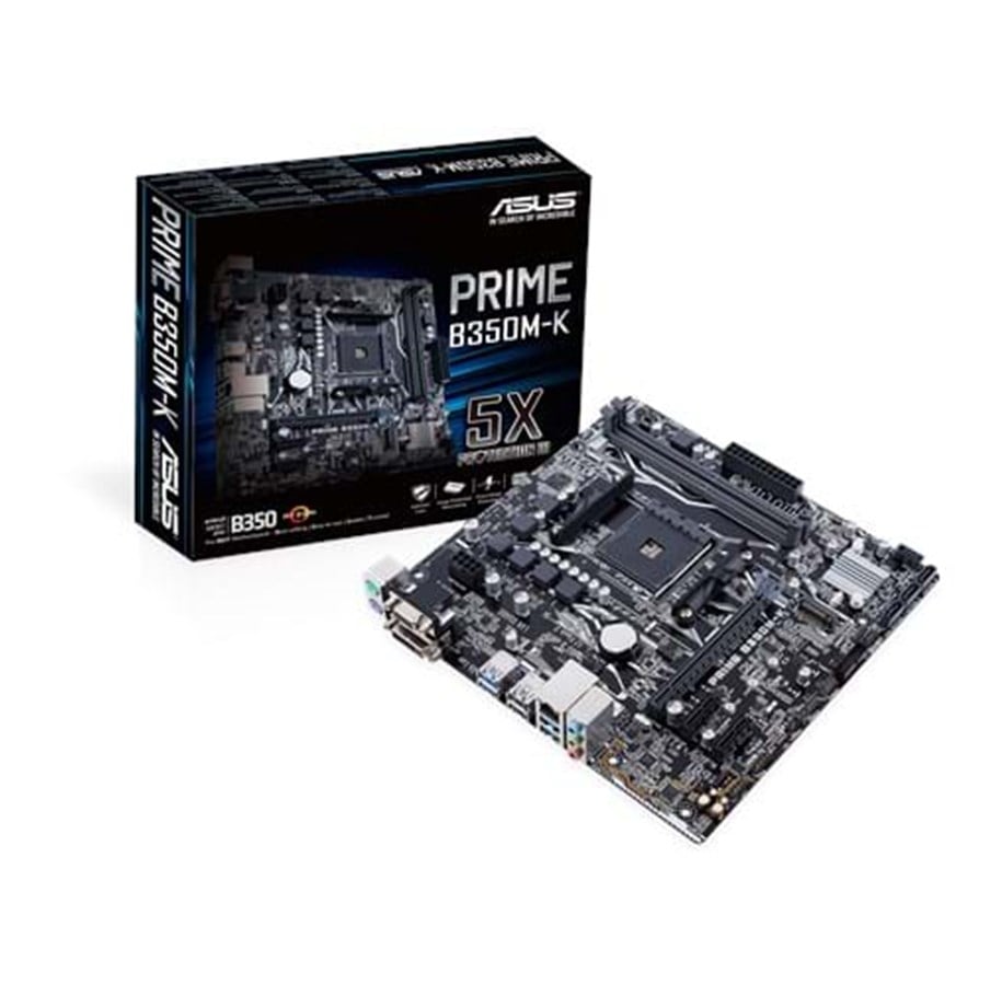 Bundkort - ASUS PRIME B350M-K Bundkort - AMD B350 - AMD AM4 socket - DDR4 RAM - Micro-ATX - 90MB0UH0-M0EAY0