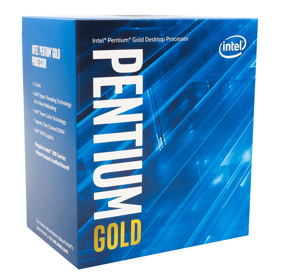 CPU - Intel Pentium Gold G5400 Coffee Lake CPU - 2 kerner - 3.7 GHz - Intel LGA1151 - Intel Boxed (med køler) - BX80684G5400
