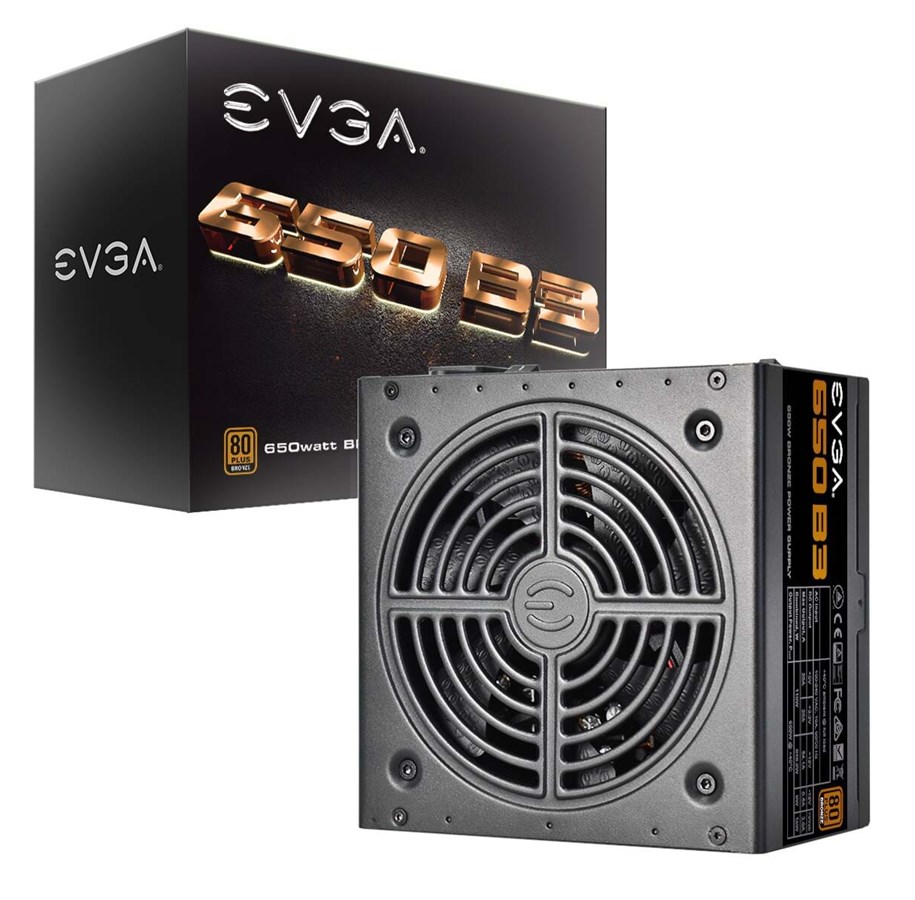 Strømforsyning - EVGA B3 650 Strømforsyning - 650 Watt - 130 mm - ATX - 80 Plus Bronze certified - 220-B3-0650-V2