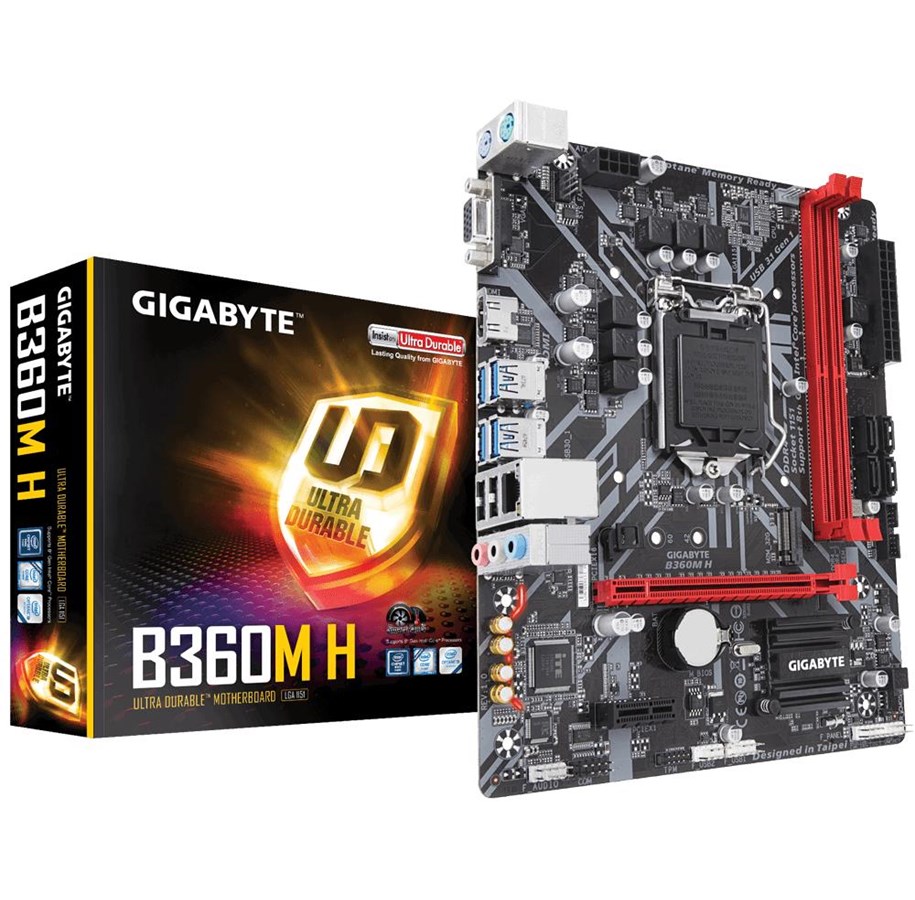Bundkort - GIGABYTE B360M H Bundkort - Intel B360 - Intel LGA1151 - DDR4 RAM - Micro-ATX - B360M H