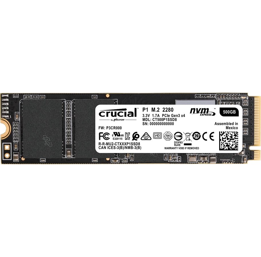 SSD - Crucial P1 3D NAND NVMe - 1TB - CT1000P1SSD8