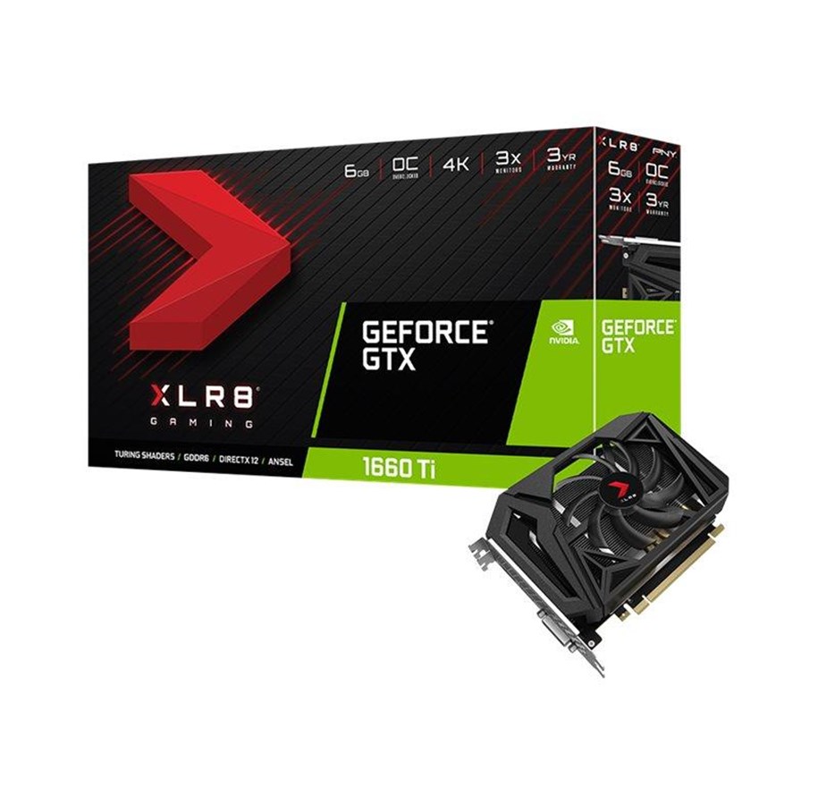 Grafikkort - PNY GeForce GTX 1660 Ti Overclocked - 6GB GDDR6 RAM - Grafikkort - VCG1660T6SFPPB-O