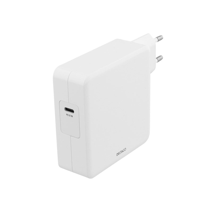 Mobil - Adaptere & Opladere - Deltaco 87W USB-C Power supply Fast charging USB - USBC-AC117
