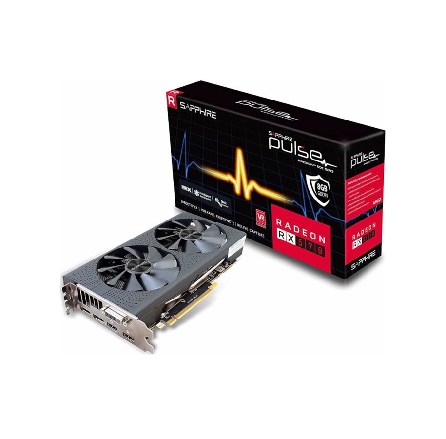 Grafikkort - Sapphire Radeon RX 570 Pulse - 4GB GDDR5 RAM - Grafikkort - 11266-67-20G