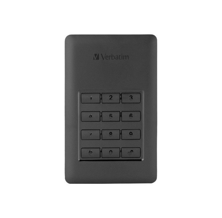 Harddisk - Ekstern - Verbatim Store 'n' Go Secure Portable HDD - 2TB - Ekstern Harddisk - Sort - 53403