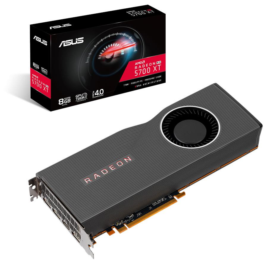 Grafikkort - ASUS Radeon RX 5700 XT AMD Reference - 8GB GDDR6 RAM - Grafikkort - 90YV0D80-U0NA00