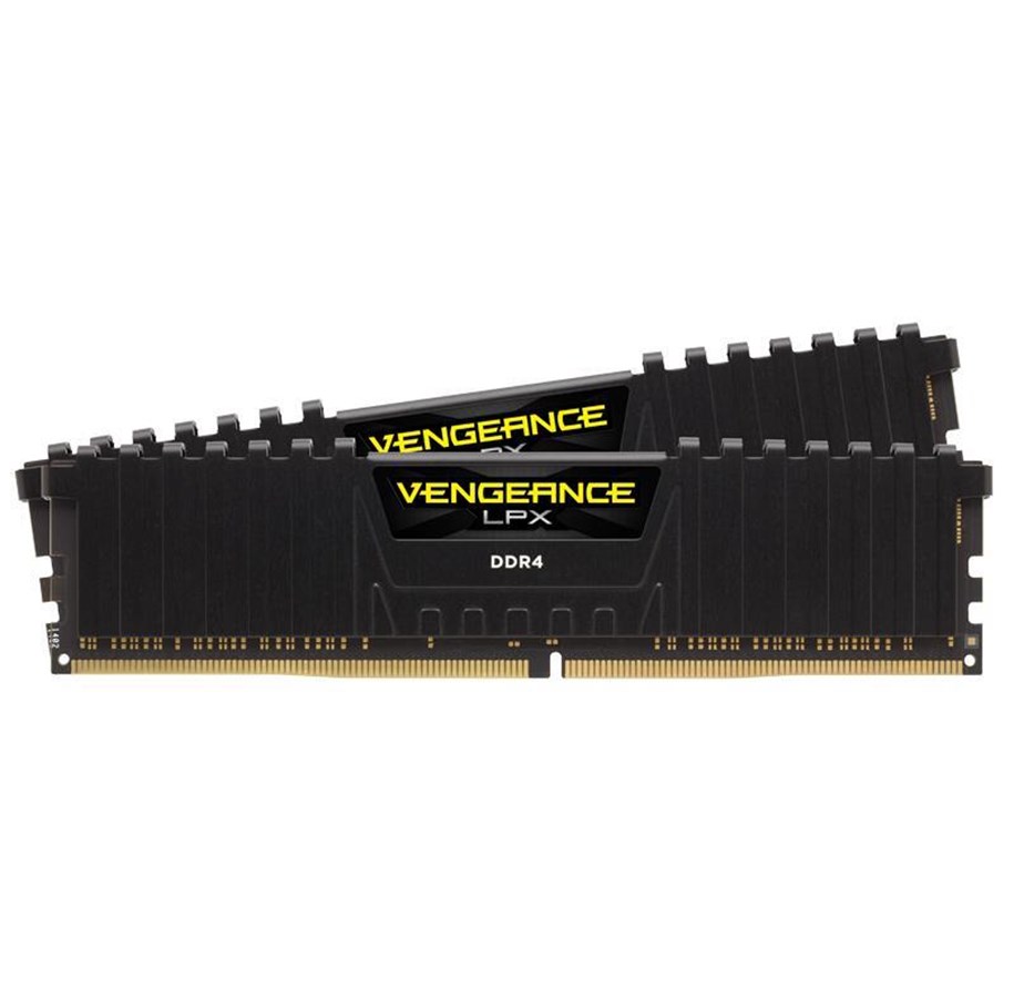 RAM - Corsair Vengeance LPX DDR4-3600 - 16GB - CL18 - Dual Channel (2 pcs) - Intel XMP - Sort - CMK16GX4M2D3600C18