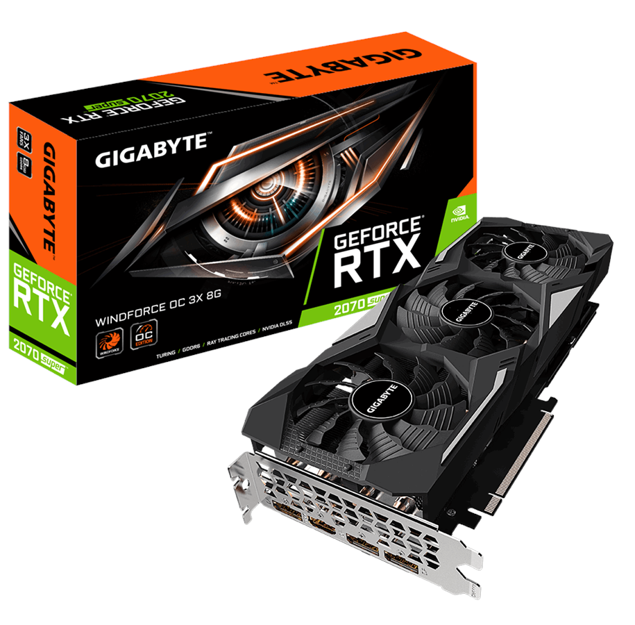 Grafikkort - GIGABYTE GeForce RTX 2070 SUPER OC - 8GB GDDR6 RAM - Grafikkort - GV-N207SWF3OC-8GD