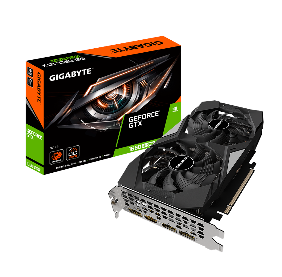 Grafikkort - GIGABYTE GeForce GTX 1660 SUPER OC - 6GB GDDR6 RAM - Grafikkort - GV-N166SOC-6GD