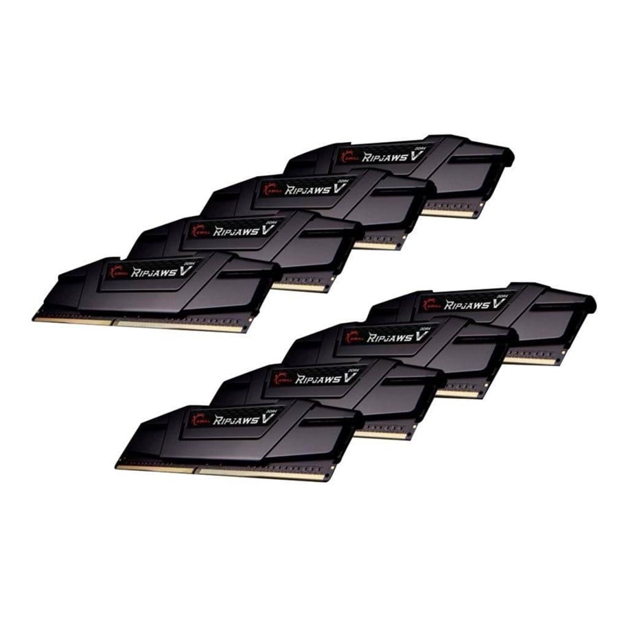 RAM - G.Skill Ripjaws V DDR4-3200 - 256GB - CL16 - Octa Channel (8 pcs) - Intel XMP - Sort - F4-3200C16Q2-256GVK